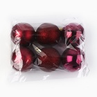 Ёлочные шары новогодние, на Новый год, d=6 см, 6 шт., цвет винный - Фото 2