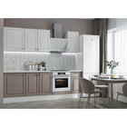 Кухня под встраиваемую технику 2400 Ева, Белый софт МДФ/Мокко софт МДФ - Фото 1
