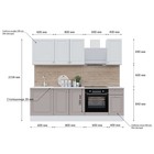 Кухня под встраиваемую технику 2400 Ева, Белый софт МДФ/Мокко софт МДФ - Фото 2