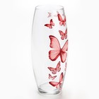 Ваза для цветов «Бабочки» стеклянная, прозрачная, 26 см 1.7 л. - Фото 3