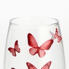 Ваза для цветов «Бабочки» стеклянная, прозрачная, 26 см 1.7 л. - Фото 4