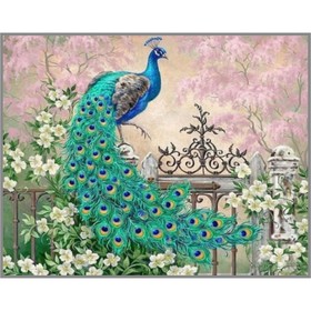 Алмазная мозаика «Павлин в саду», 50 × 40 см, 35 цветов