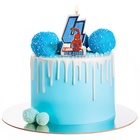 Свеча в торт цифра 4 "С Днем рождения", Человек-паук, 8,5×5 см - Фото 2