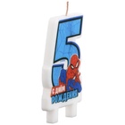 Свеча в торт цифра 5 "С Днем рождения", Человек-паук, 8,5×5 см - Фото 3