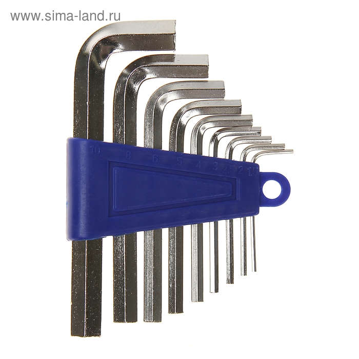 Набор ключей шестигранников ТУНДРА, 1.5 - 10 мм, 9 шт. - Фото 1