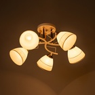 Люстра "Аделла" 5хЕ27 40Вт бело-золотой 65х65х26 см BayerLux - фото 25288057