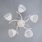 Люстра "Аделла" 5хЕ27 40Вт бело-золотой 65х65х26 см BayerLux - фото 25288058