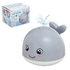 УЦЕНКА Игрушка для ванны Крошка Я «Кит», световые эффекты, серый - Фото 1