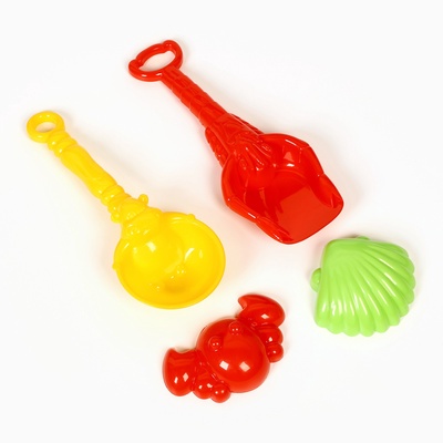 Игрушки для песочницы, машина, лопатки, формочки, набор 6 шт., МИКС