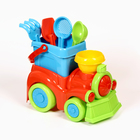 Набор детский "Игрушки для песочницы": паровоз, лопатки, МИКС - фото 110761818