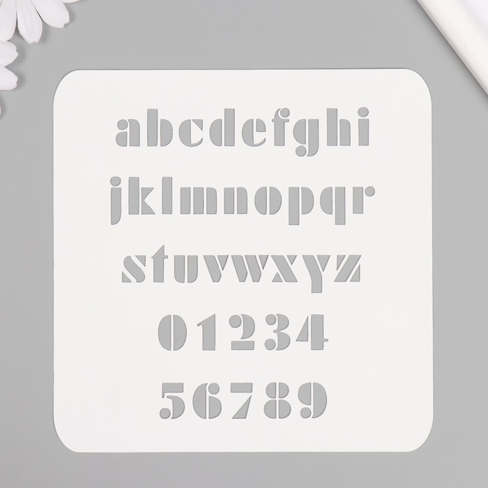 Трафарет пластиковый "Английский алфавит", 15х15 см - Фото 1