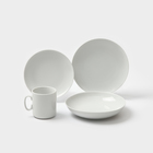Набор фарфоровой посуды «Классический», 24 предмета: тарелки d=17,5 / d=20, 0,7л / d=20 кружка 300 - фото 4632360
