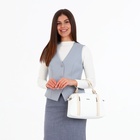 Сумка женская на молнии «Саломея», цвет белый/кремовый - фото 27393419