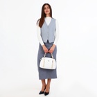 Сумка женская на молнии «Саломея», цвет белый/кремовый - фото 27393421