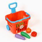 Набор детских игрушек "Продуктовая корзина с овощами", 29 х 19 х 37 см, 11 предметов, МИКС - фото 110780120