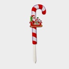Топпер декоративный трость "Дедушка мороз на санках" 16,7х67,5 см - фото 110749957