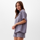 Пижама женская (рубашка, шорты) KAFTAN Basic размер 44-46, серая - Фото 4