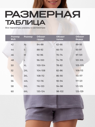 Пижама женская (рубашка, шорты) KAFTAN Basic, размер 44-46, серая