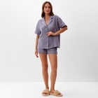Пижама женская (рубашка, шорты) KAFTAN Basic размер 52-54, серая - Фото 2