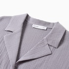 Пижама женская (рубашка, шорты) KAFTAN Basic размер 52-54, серая - Фото 8