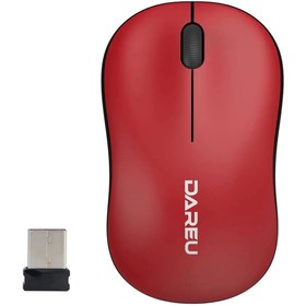 Мышь Dareu  беспроводная  LM106G Red-Black (красный с черным), DPI 1200, ресивер 2.4GH