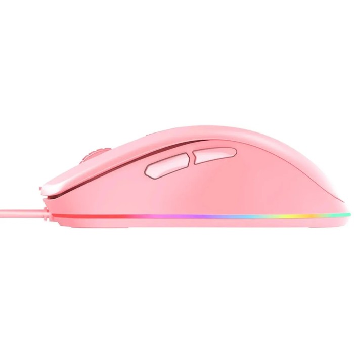 Мышь Dareu  игровая проводная  EM908 Pink (розовый), DPI 600-10000, подсветка RGB, USB - фото 51627276