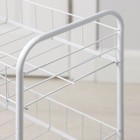 Этажерка напольная 3-х секционная, на колёсиках, 27×36×66 см, белая - Фото 3