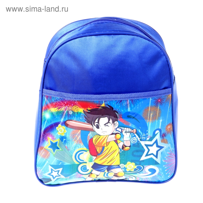 Рюкзак детский "Паренек", 1 отдел, 1 наружный карман, цвет синий - Фото 1