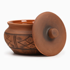 Жаровня Кунгурская керамика «Молочение», 3 л, керамика, коричневая - Фото 2