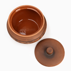 Жаровня Кунгурская керамика «Молочение», 3 л, керамика, коричневая - Фото 4