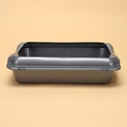 Туалет средний с бортом 36×26×9 см, лоток+борт серебро - Фото 3