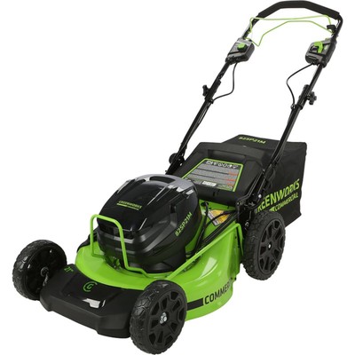Газонокосилка аккумуляторная Greenworks GC82LM51SP2K2, 82 В, 51 см, 60 л, мульчирование