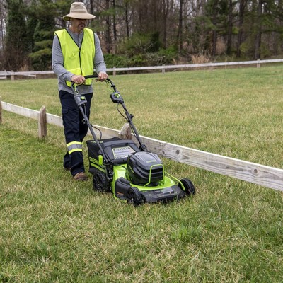 Газонокосилка аккумуляторная Greenworks GC82LM51SP2K2, 82 В, 51 см, 60 л, мульчирование