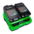 Зарядное устройство Greenworks G24×2UC2, на 2 аккумулятора, 24 В, 2 А, 1.1 кг - Фото 2