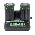 Зарядное устройство Greenworks G82C2, на 2 аккумулятора, 82 В, 8 А, быстрая зарядка - Фото 5