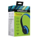 Наушники  ERGOLUX ELX-BTHP01-C06, беспроводные, накладные, микрофон, 250мАч, FM, синие - Фото 8