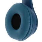 Наушники  ERGOLUX ELX-BTHP02-C06, беспроводные, накладные, микрофон, 250мАч, FM, синие - Фото 5