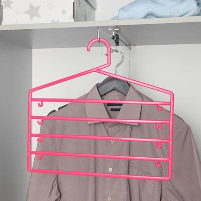 Плечики для брюк и юбок пятиуровневые, цвет МИКС