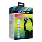 Наушники  ERGOLUX ELX-BTHP02-C02, беспроводные, накладные, микрофон, 250мАч, FM, черные 10651512 - фото 13240072