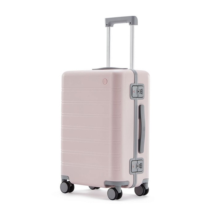Чемодан NINETYGO Manhattan Frame Luggage, 20", 39л, TSA замок, розовый - Фото 1