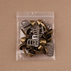 Ножка для дна сумки, 12 ? 6 мм, цвет бронзовый (комплект 20 шт) - фото 25288251