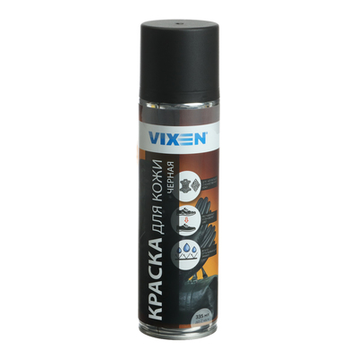 Краска для кожи VIXEN, черная, аэрозоль, 335 мл