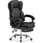 Кресло для руководителя Kolson металл/экокожа, хром/черный 64x68x114 см - фото 121970500