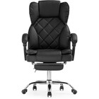 Кресло для руководителя Kolson металл/экокожа, хром/черный 64x68x114 см - фото 121970501