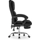 Кресло для руководителя Kolson металл/экокожа, хром/черный 64x68x114 см - фото 121970503