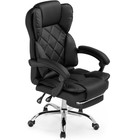 Кресло для руководителя Kolson металл/экокожа, хром/черный 64x68x114 см - фото 121970505