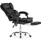 Кресло для руководителя Kolson металл/экокожа, хром/черный 64x68x114 см - фото 121970506