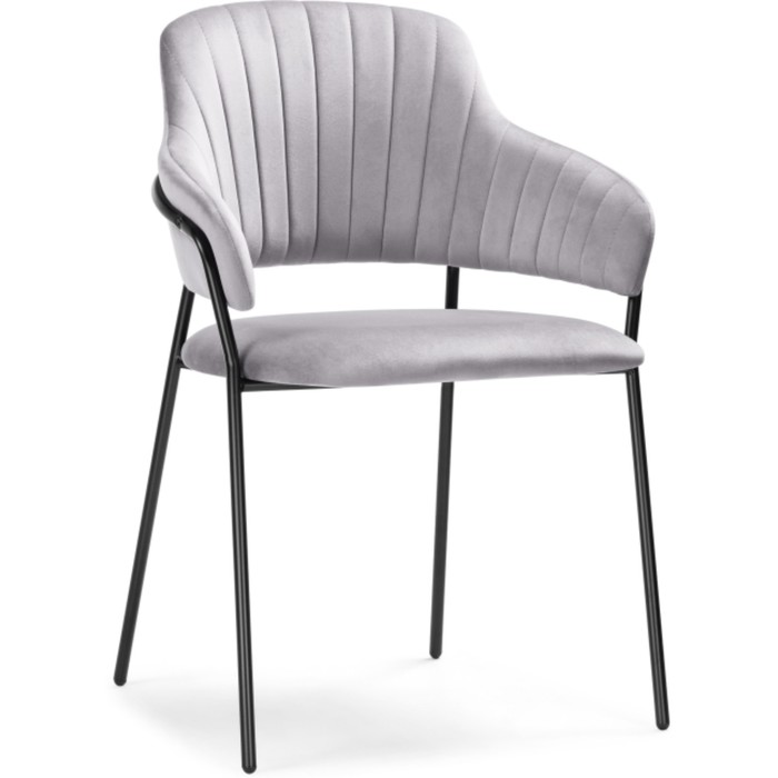 Стул для кухни «Инклес», на металлокаркасе, цвет чёрный/серый - Фото 1