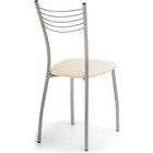 Стул на металлокаркасе Goki металл/экокожа, серый/бежевый 40x53x89 см  (артикул 10510581)  большой выбор товаров оптом и в розницу по низким ценам с доставкой