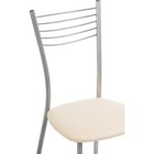 Стул на металлокаркасе Goki металл/экокожа, серый/бежевый 40x53x89 см  (артикул 10510581)  большой выбор товаров оптом и в розницу по низким ценам с доставкой